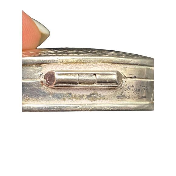 Vintage Vaticano sterling silver Italian hinged pill box trinket box - Picture 4 of 9